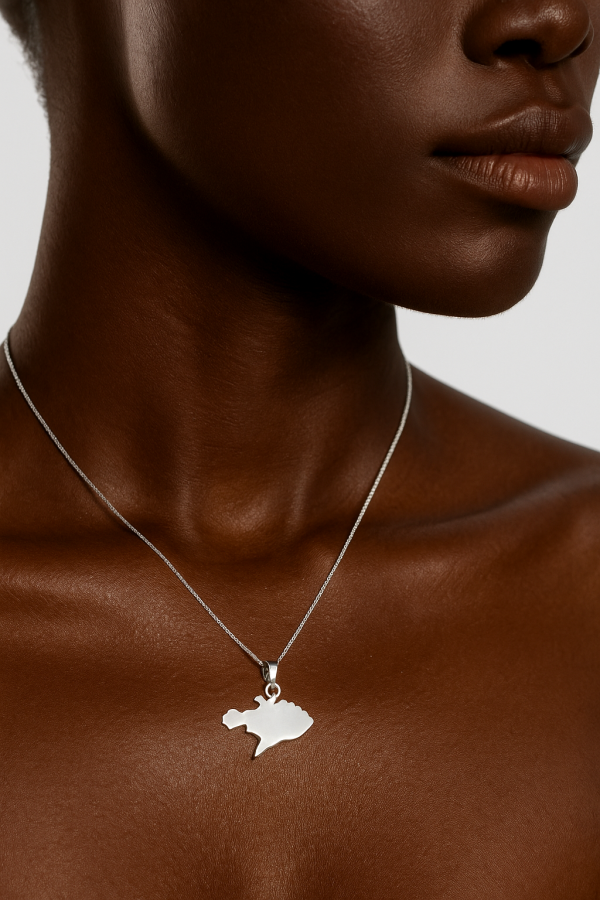 Nairobian Nairobi map necklace