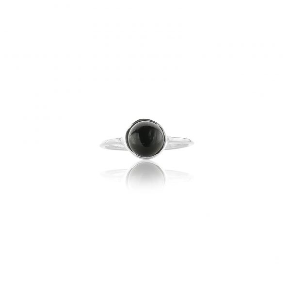 Minimal obsidian stack ring