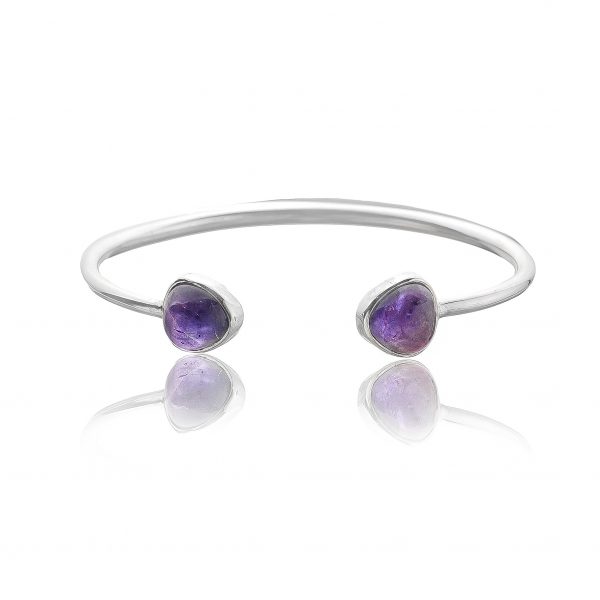 Amethyst cuff bracelet