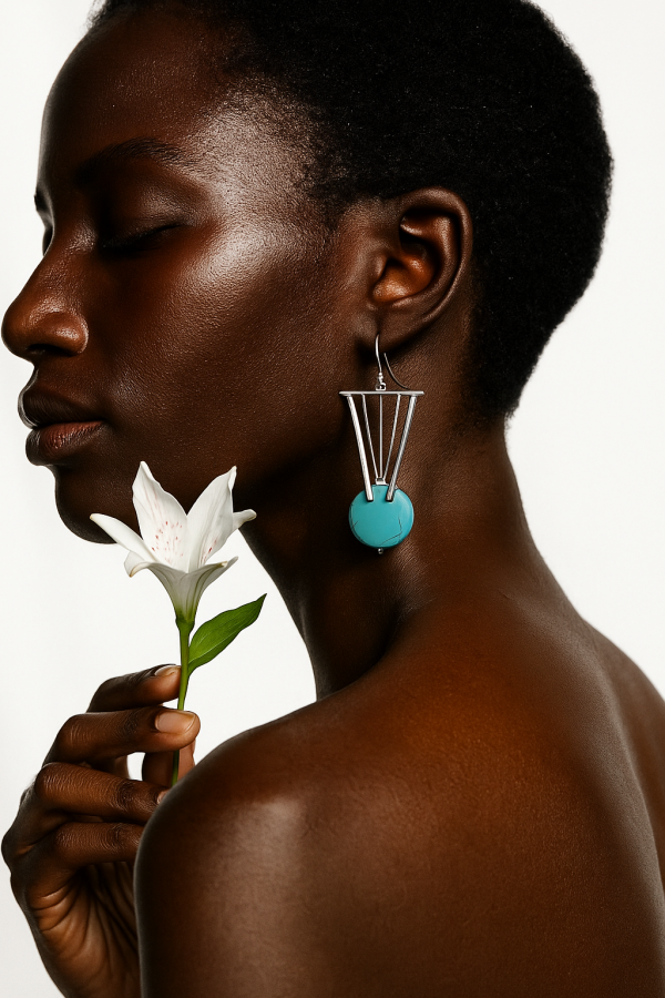 Turquoise Nyatiti Earrings