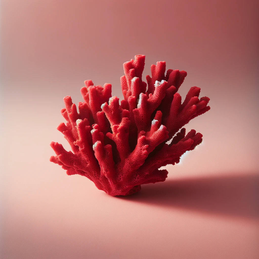 Red Coral: A bold red gemstone embodying passion, vitality, and urban energy, making a statement as a fashionable accessory for those living life with boldness and vigor.