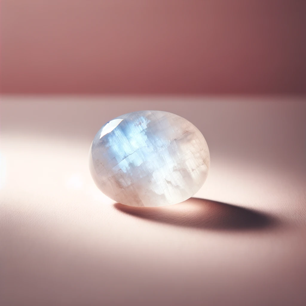 Moonstone: A mystical gem reflecting the enchanting beauty of the moon, symbolizing intuition, harmony, and urban mystique, perfect for adding a touch of ethereal elegance and modern allure to your style.