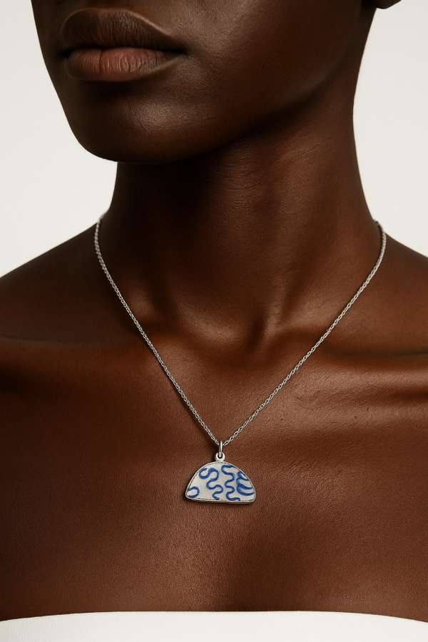 Blue Moon Half Circle Pendant