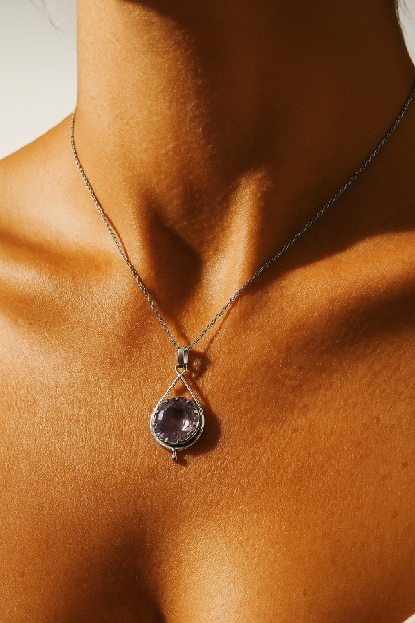 Amethyst Gem Pendant Necklace