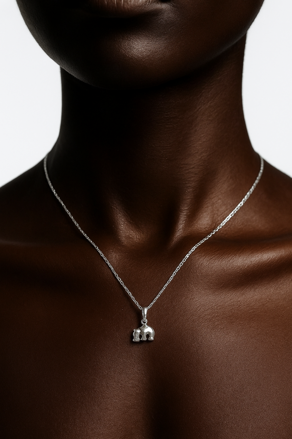 Sterling Silver Hippo Necklace: Handcrafted in Kenya